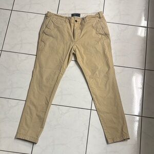 Abercrombie & Fitch Men's Khaki Chinos Super Skinny 34x30